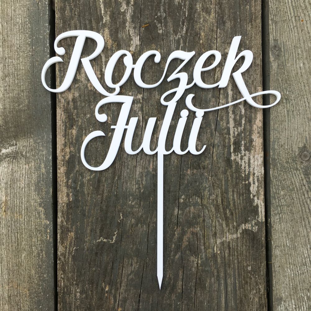 topper na tort na roczek z imieniem